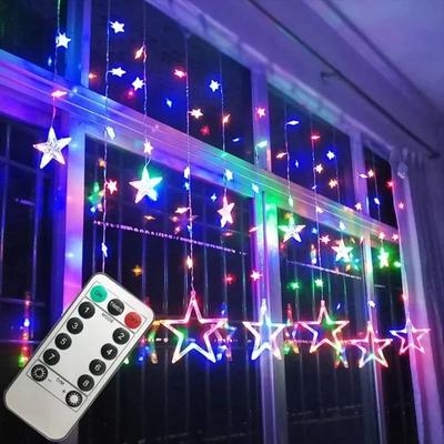 Uplift Picks Enchanting Star Curtain Fairy Lights With Remote For Magical Celebrations Anywhere rgb eu Plug