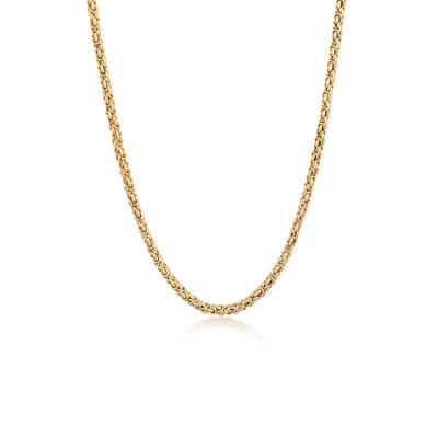 Silberkette KUZZOI "Halskette Herrenschmuck Gliederkette Oxidiert 925 Silber" Gr. 50, gold, Halsketten, Herren, 50, ohne Stein, Silber 925 (Sterlingsilber), Silberkette
