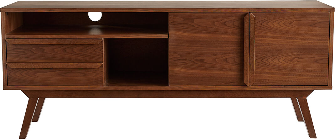 Miliboo Meuble TV - Buffet vintage bois foncé noyer L160 cm VOLVER
