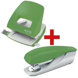 Leitz Locher »5003 NeXXt Recycle« inkl. Tacker / Heftgerät »5604 NeXXt Recycle« grün