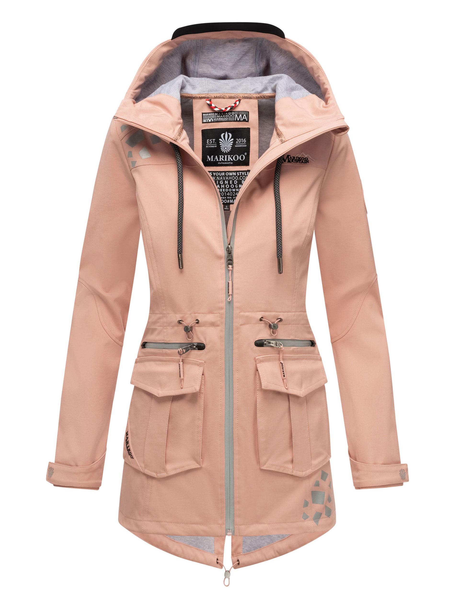 Marikoo Damen Softshelljacke – Ulissaa mit Kapuze & Reflektoren