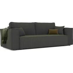 SOFA mit Schlaffunktion und Bettkasten, Grün