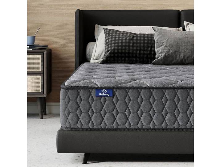 slily Matelas 180x200 25cm Épaisseur Matelas Hybride à Ressorts Ensachés et Memoire de Forme H3 H4 Fermeté Moyenne 7 Zones