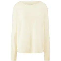 Pullover U-Boot-Ausschnitt aus Schurwolle Peter Hahn weiss, 38