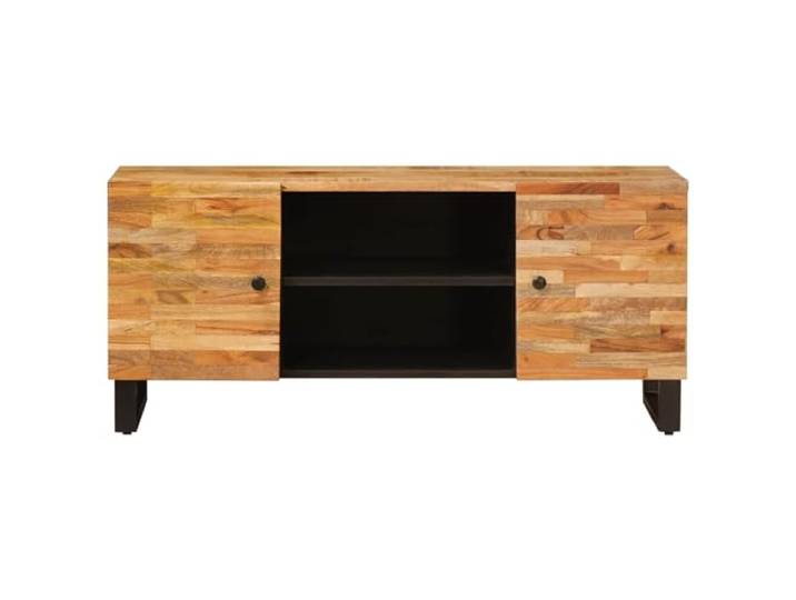 KTHLBRH TV-Schrank aus Mangoholz, massiv, 105 x 33 x 46 cm, Braun Rechteckige Form, einfache Montage, einfache Pflege, Wohnzimmer