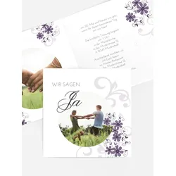 Hochzeitseinladung selbst gestalten mit Spruch und Fotos im Onlinedesigner bei Meine-Kartenmanufaktur.de