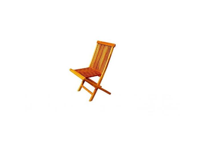 Lot de 4 chaises pliantes de jardin en teck massif huilé - CONCEPT USINE