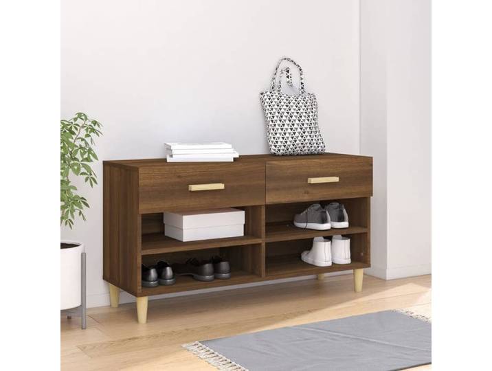 Meuble à chaussures-Étagère à chaussures-Étagère de rangement Chêne marron 102x35x55 cm Bois d'ingénierie 272485