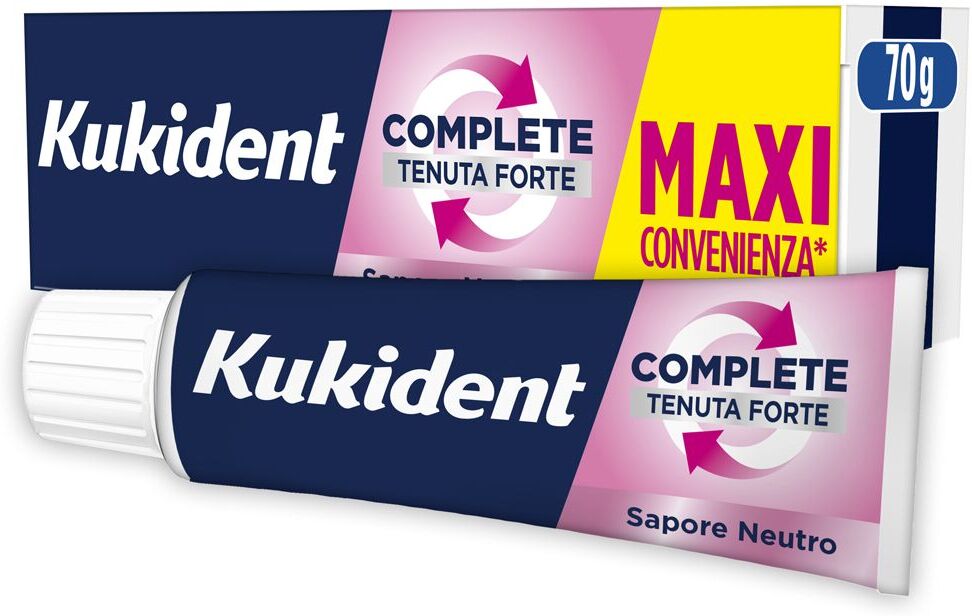 PROCTER & GAMBLE SRL Kukident Complete Neutro Crema Adesiva per Dentiere Aroma Neutro, 70 g