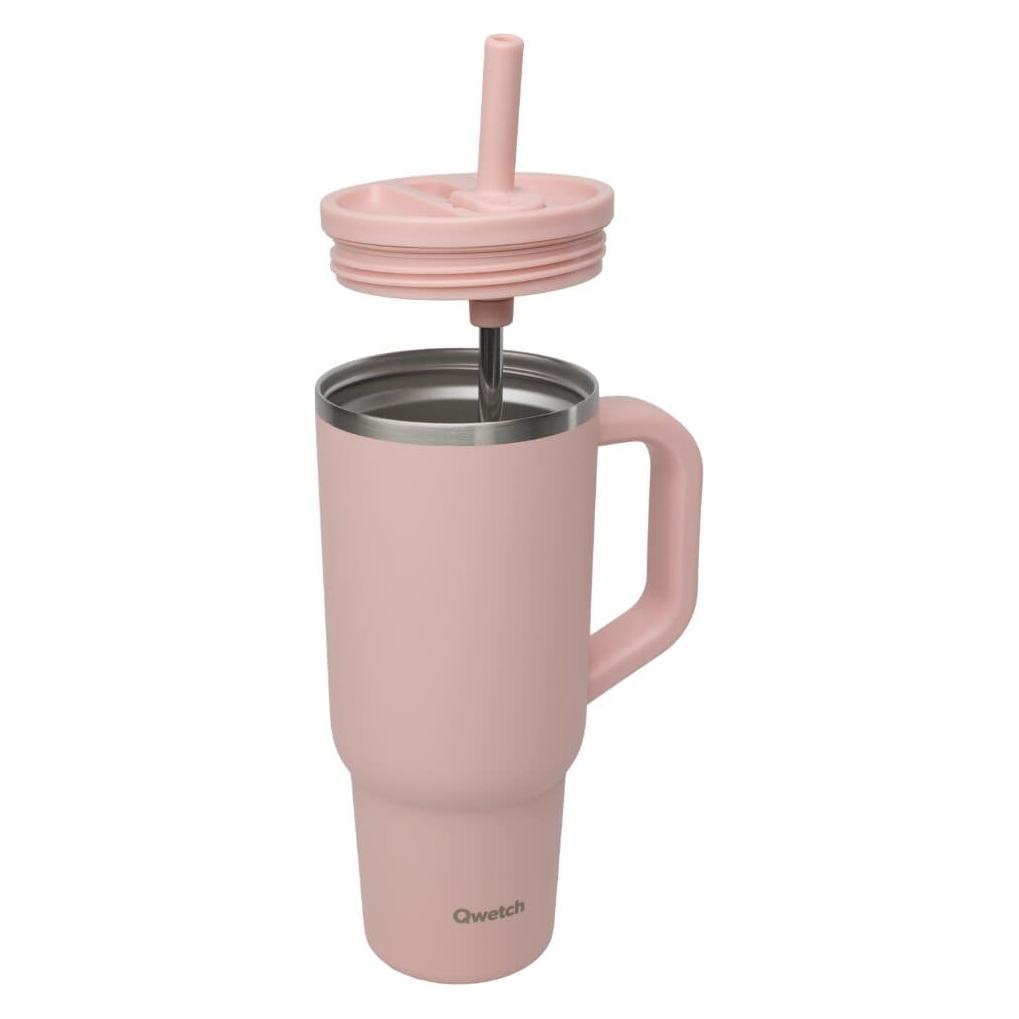 Qwetch Travel Cup Isotherme inox w/ Bouchon Étanche - Becher (QD3954E)