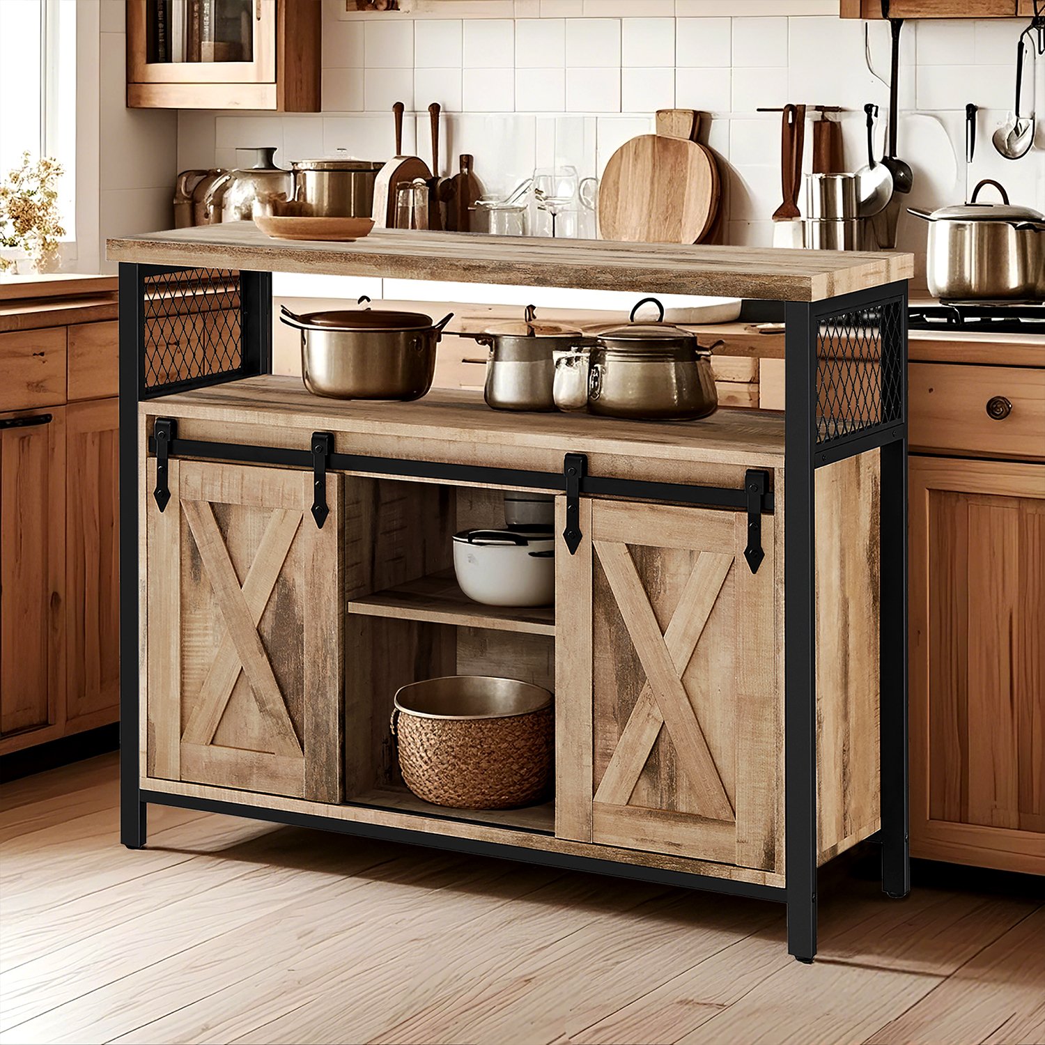 VASAGLE Sideboard, Küchenschrank, Aufbewahrungsschrank LSCB35092B50