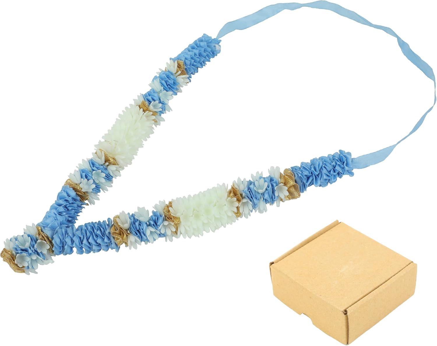 Kunstmatige rozenkrans Mala Ribbon Garland voor godenbeelden en Pooja Sringar decoratie