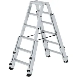 Günzburger, Leiter + Gerüst, Stufen-Stehleiter treppengängig 2x6 Stufen (Stehleiter, 320 cm)