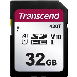 Transcend Flash-Speicherkarte (32 GB, SDHC, UHS-I), Speicherkarte, Schwarz