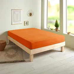 Traumschlaf Basic Single Jersey Spannbettlaken 70x140 cm | terra - orange