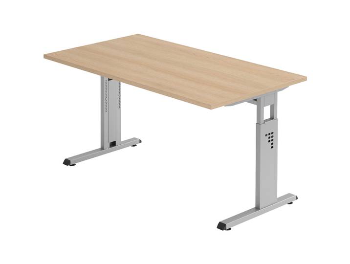 Schreibtisch Office Eiche manuelle Höhenverstellung 140 x 80 cm - Schreibtisch