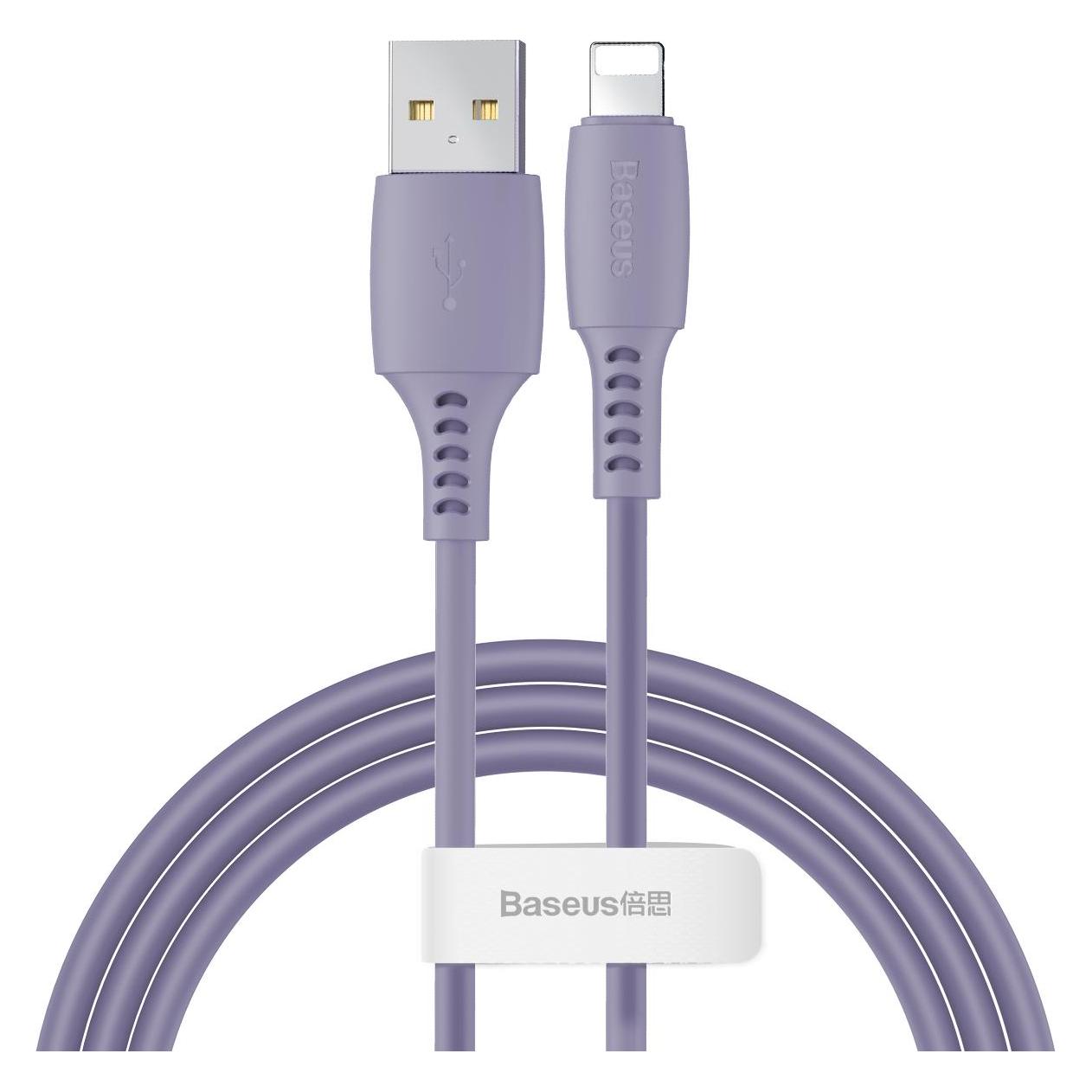 Baseus Colourful Cable USB For iP 2.4A 1.2m Purple (1.20 m, USB 2.0) (CALDC-05)