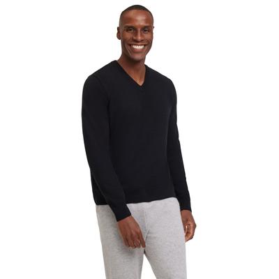 Strickpullover FALKE "Pure Lambswool", Herren, Gr. M, schwarz (3000), Pullover Strickpullover
