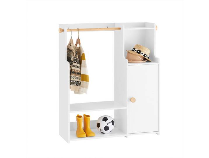 SoBuy Kindergarderobe Weiß, Holzwerkstoff, 94x110x35 cm, Baby- und Kindermöbel