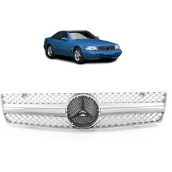 Sportgrill Chrom & Silber passend für Mercedes-Benz SL R129 1989-2001