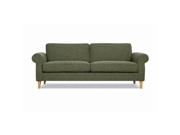 Livetastic 3-Sitzer-Sofa Naomi, Grün, 2-Sitzer, Füllung: Federn, Kaltschaum,Federn, Kaltschaum, Taschenfederkern, 224x82x91 cm, Wohnzimmer, Sofas & Couches, Sofas, 3-Sitzer Sofas