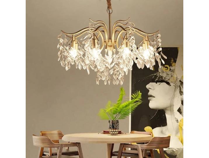 Lustres en cristal de luxe pour salon, chambre, restaurant, villa, luminaire de plafond, décoration intérieure, suspension lumineuse