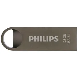 Philips Moon (128 GB, USB-A), USB Stick, Grau