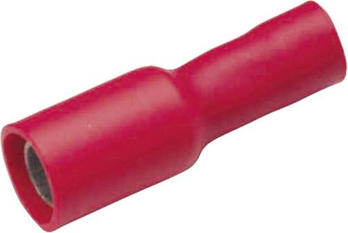 Cimco 180310 Rundsteckhülse 0.50mm² 1mm² Stift-Ø: 4mm Vollisoliert Rot