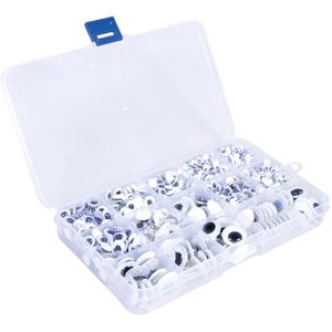 Rayher Wackelaugen 69264000, selbstklebend, 7 verschiedene Größen, rund, 1500 Stück