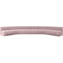 WOHNLANDSCHAFT modulares Sofa Montra-U2 - 581x174x70 cm Rosa