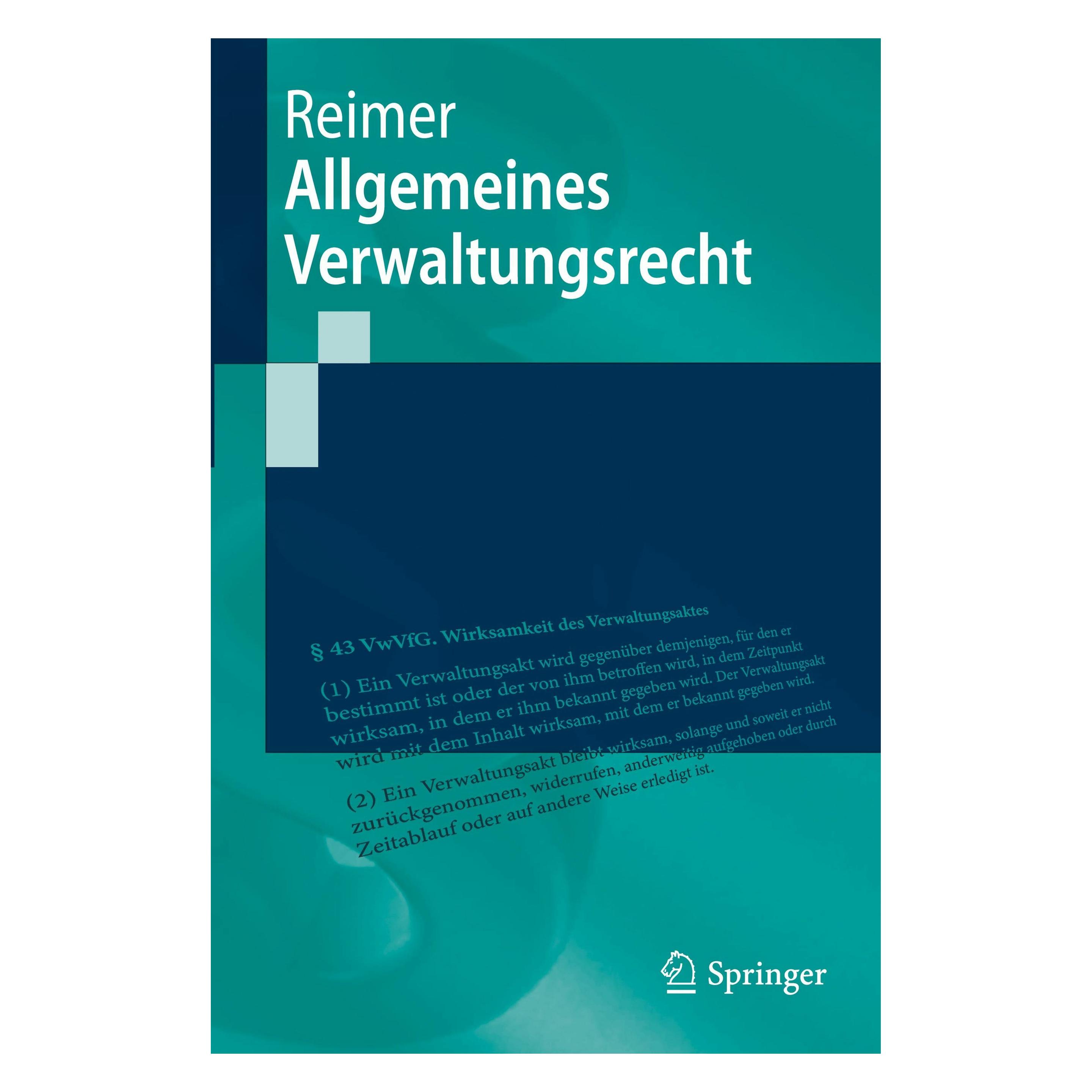 Springer Allgemeines Verwaltungsrecht (Deutsch, Softcover, Philipp Reimer) (49198811)