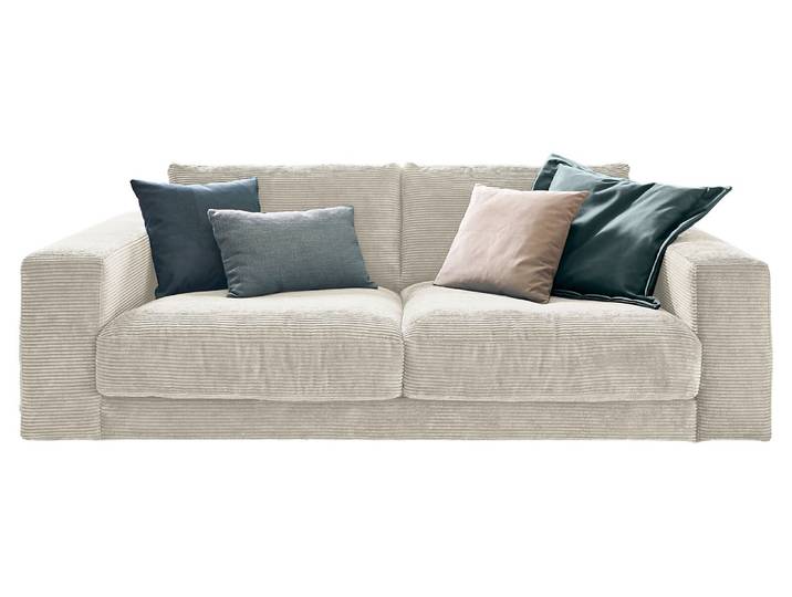 Lounge Handmade Sofa 2-Sitzer LH-SAMBIA, Weiß, Cord