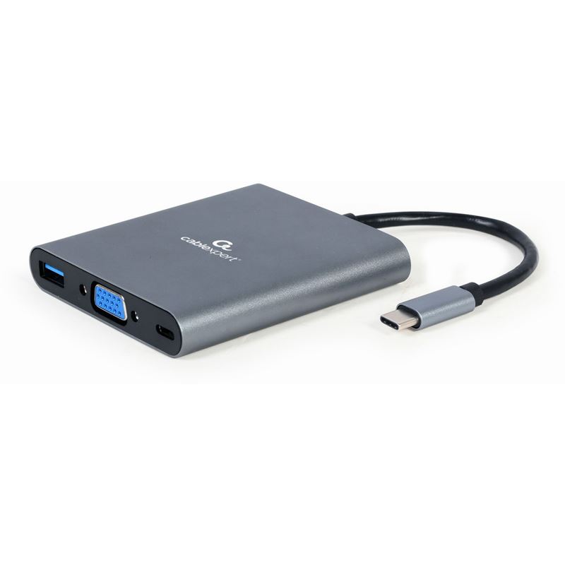 Gembird USB Typ-C 6-in-1 Kombi Adapter spacegrau