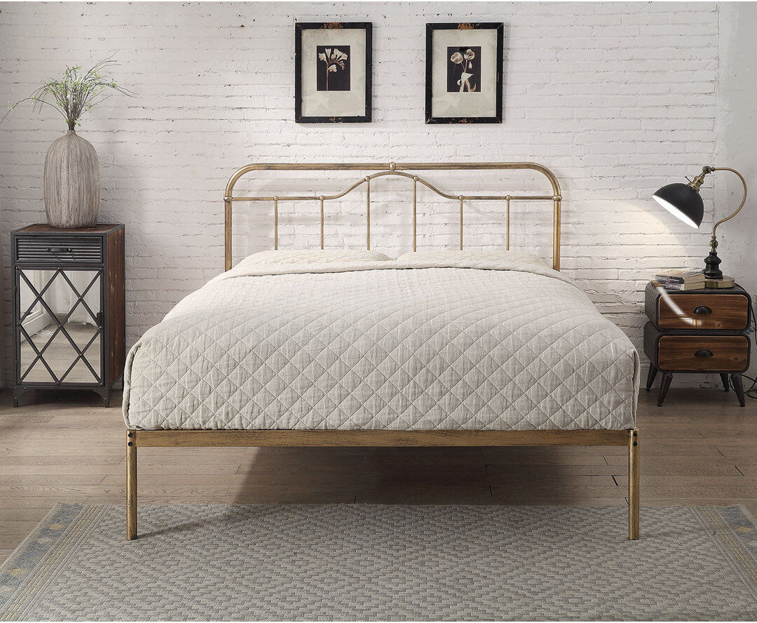 Borough Wharf Mcgowan Open-Frame Bed Antique Bronze Kingsize (5')