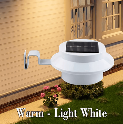 Inspire Curations 1 4 Pack Solar Gutter Lights Outdoor Waterproof Porch And Fence Lights warm Light Upgraded 4pcs