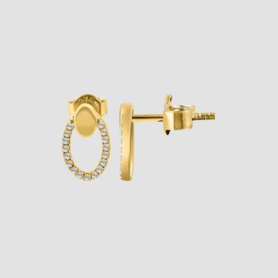 Paar Ohrhänger ADELIA´S "Damen Ohrringe – Ohrstecker aus 375 Gold mit Zirkonia", Damen, Gr. Damen, gold, Ohrringe, Geschenkidee: zeitlos und vielseitig