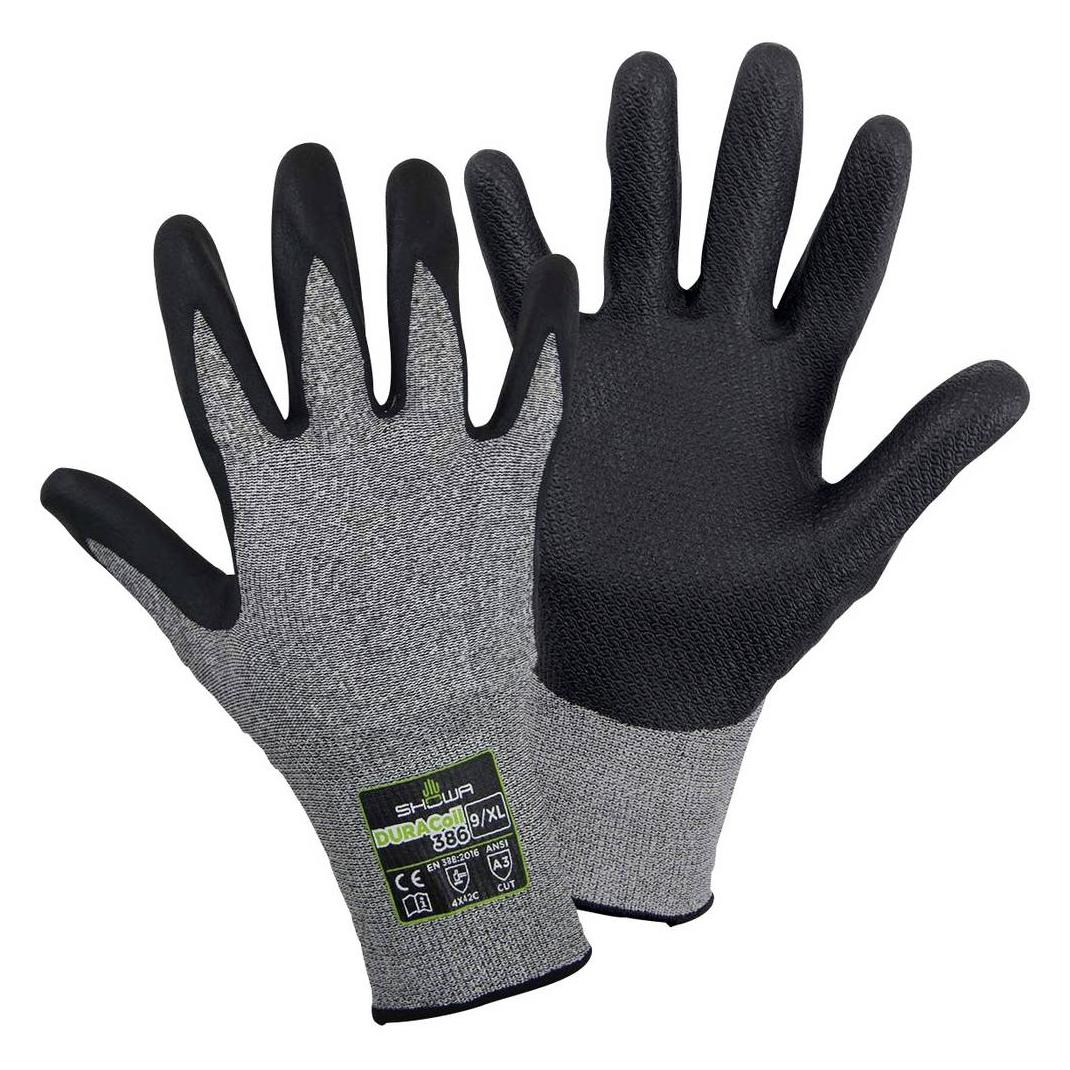 Showa 386 Duracoil Cut C Nitrile Palm XL (9) (386 XL)