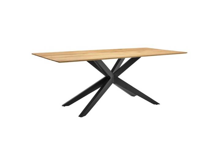 Musterring Esstisch Tiama Charakter Eiche 75x100cm Massivholz X-Form 8 Sitzplätze