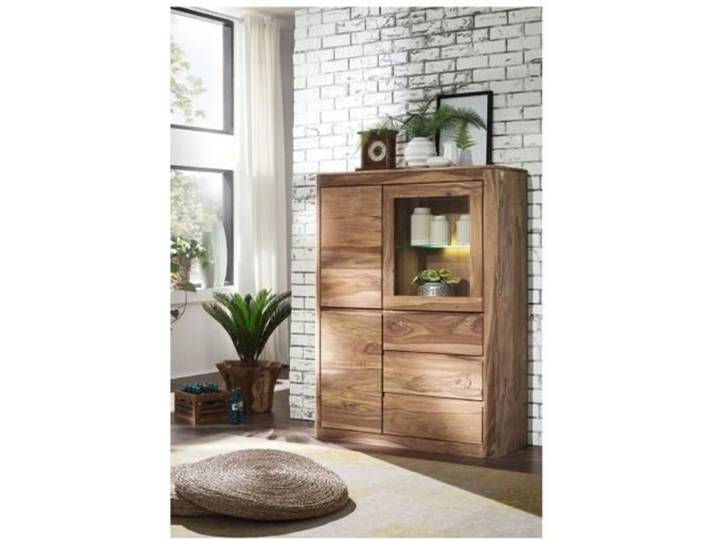 Buffet avec vitrine - Bois massif de palissandre teinté (Smoked cherry) - TORONTO #109