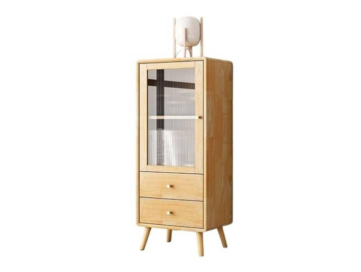 YHxFlux Küchenschrank Holz-Sideboard, schmaler Schrank, TV-Ständer, hoher Lagerung(Natural)