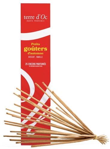 Nature & Decouvertes Paus de Incenso Terre d'Oc - Pequeno Lanche de Outono - Pack 25 Unidades - Nature & Découvertes