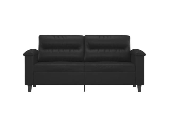KTHLBRH 2-Sitzer-Sofa, schwarz, 140 cm, Kunstleder Gestell aus Metall, Polsterung aus Schaumstoff, maximale Belastung 110 kg pro Sitz, modernes Design