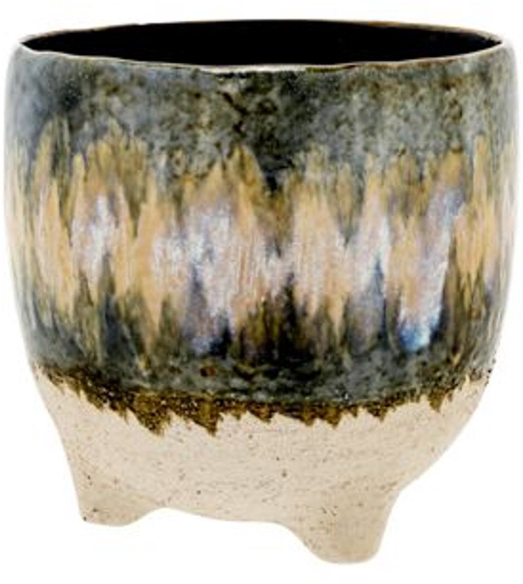Cosy @ Home Bloempot Colormix Glazing Blauw 15,5 x 15,5 cm