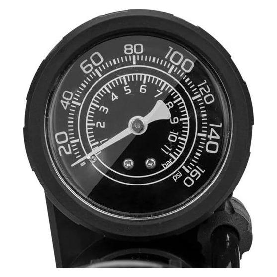 Rockbros 42610002001 floor bicycle pump with pressure gauge - black (1701423730)