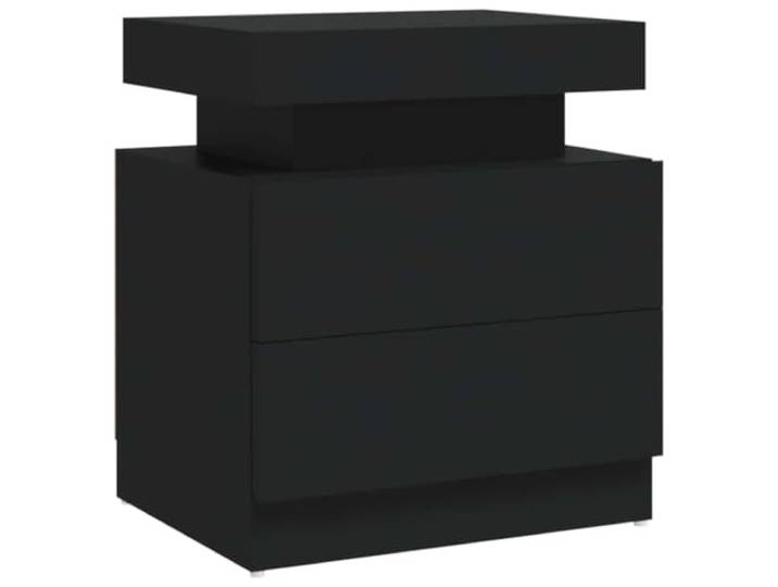 Tmriohed Nachttisch Schwarz 45x35x52 cm Beistelltisch Holzwerkstoff Kompakter Nachtschrank für Schlafzimmer und Wohnbereich mit praktischer Ablagefläche für Bücher und Fernbedienung.