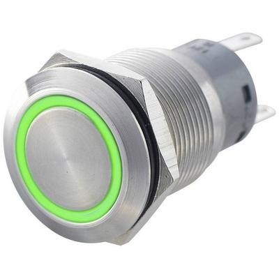 TRU COMPONENTS 701318 LAS1-AGQ-11ZE, GN Vandalismusgeschützter Druckschalter 250 V/AC 5 A 1 x Ein/Ein rastend Grün IP67 1 St.