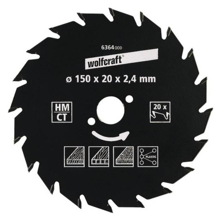 wolfcraft 1 Kreissägeblatt HM, 30 Zähne ø210mm (6381000)