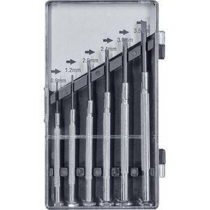 kwb Schraubendreher Präzision, 145090, Set, Feinmechanik, Schlitz, 6-teilig