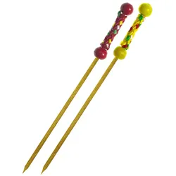 VEPATIM 200 Einweg Fingerfood-Spieße aus Bambus KORDEL 120 mm stabil und splitterfrei