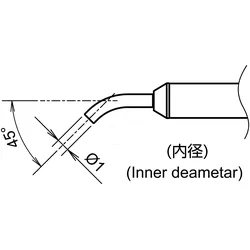 HAK NA01-CB10 - Heißluftdüse, gebogen, NA01-CB10, Ø 1 mm